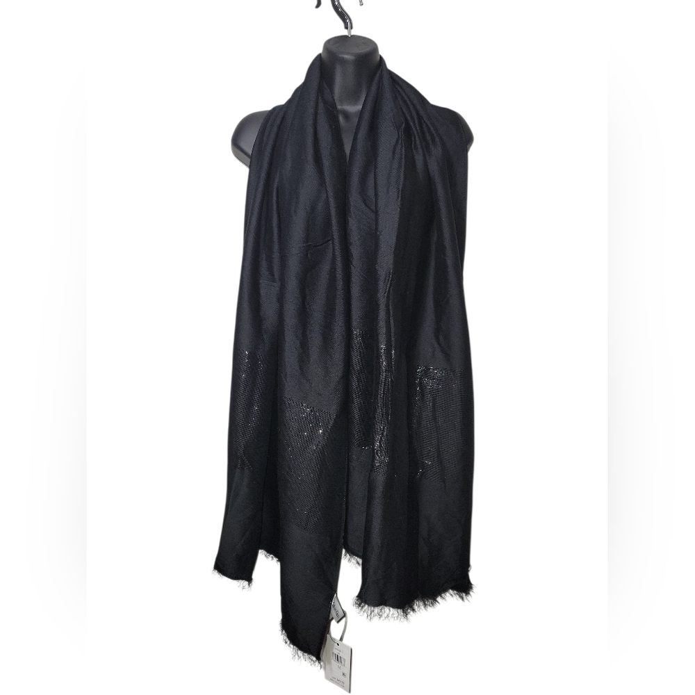 🍒  Calvin Klein Metallic Scarf With Eyelash Fringe OS